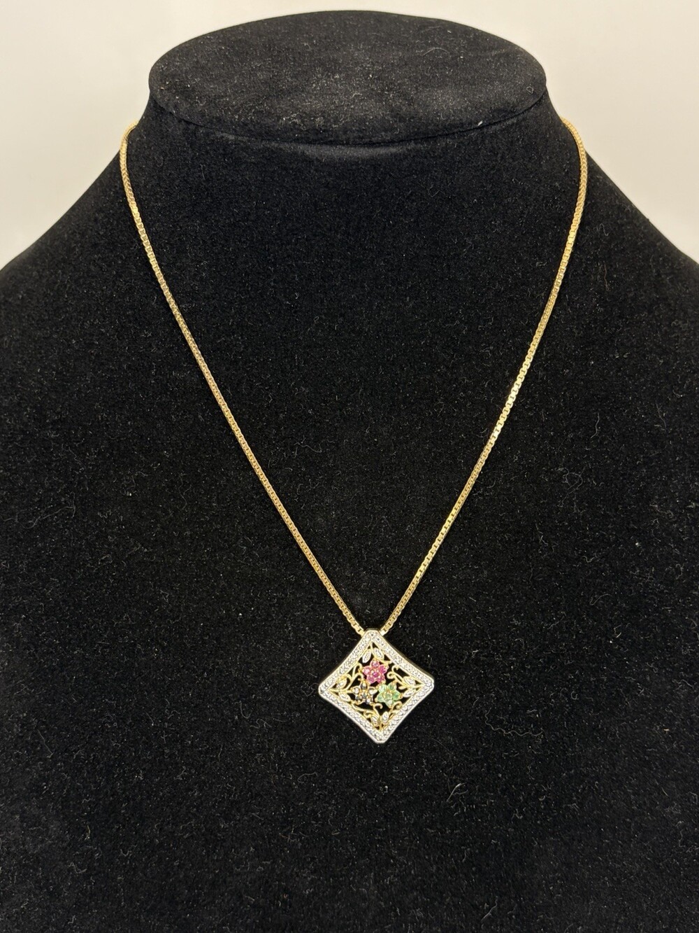 Ross Simons 925 Gold Vermeil Gemstone Necklace
